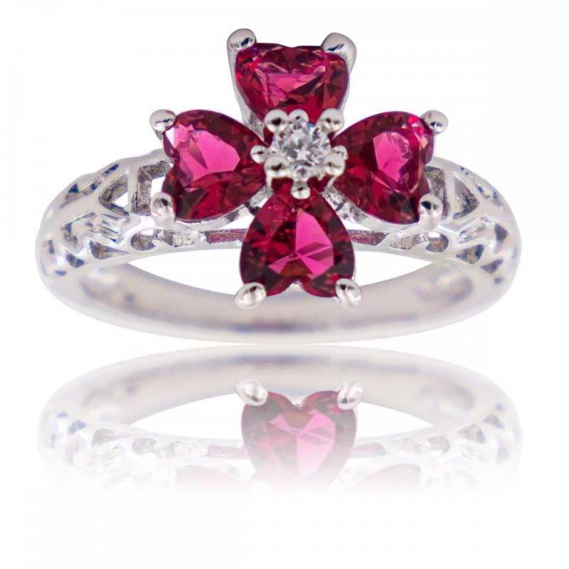 Bague Femme Rhodium FLORA