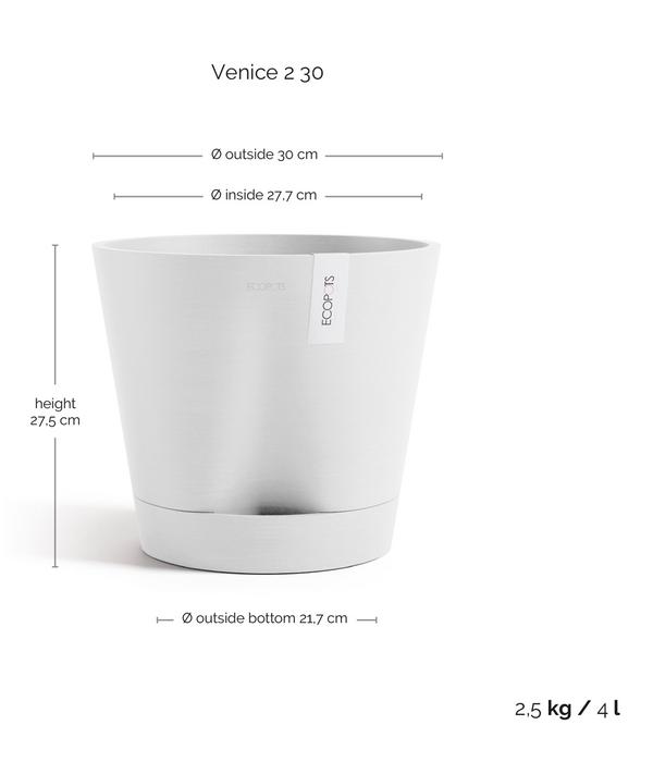 Ecopots Kunststoff-Topf Venice 2, rund