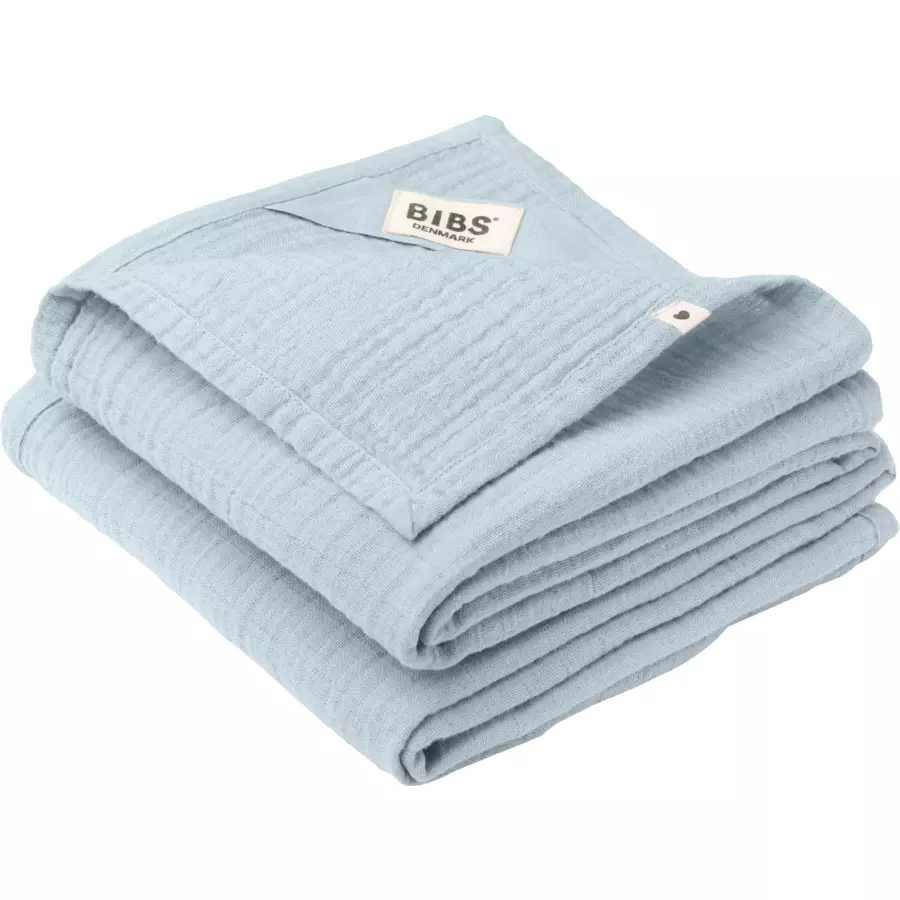 BIBS BIBS Mulltücher 2er Set 70 x 70 cm  Baby Blue