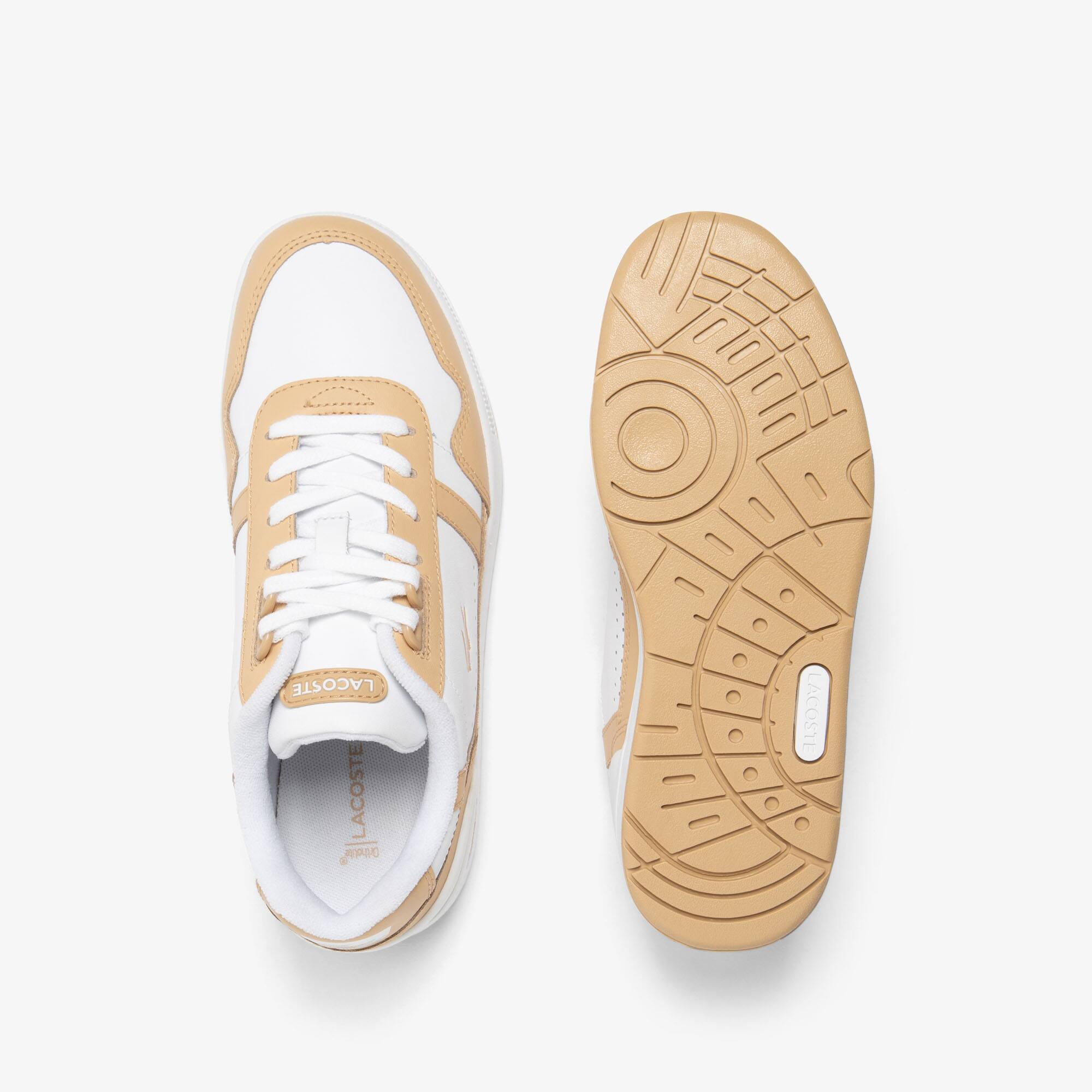 Damen-Sneakers T-CLIP CONTRASTED aus Leder Sneakers - Weiss - Lacoste - Damen
