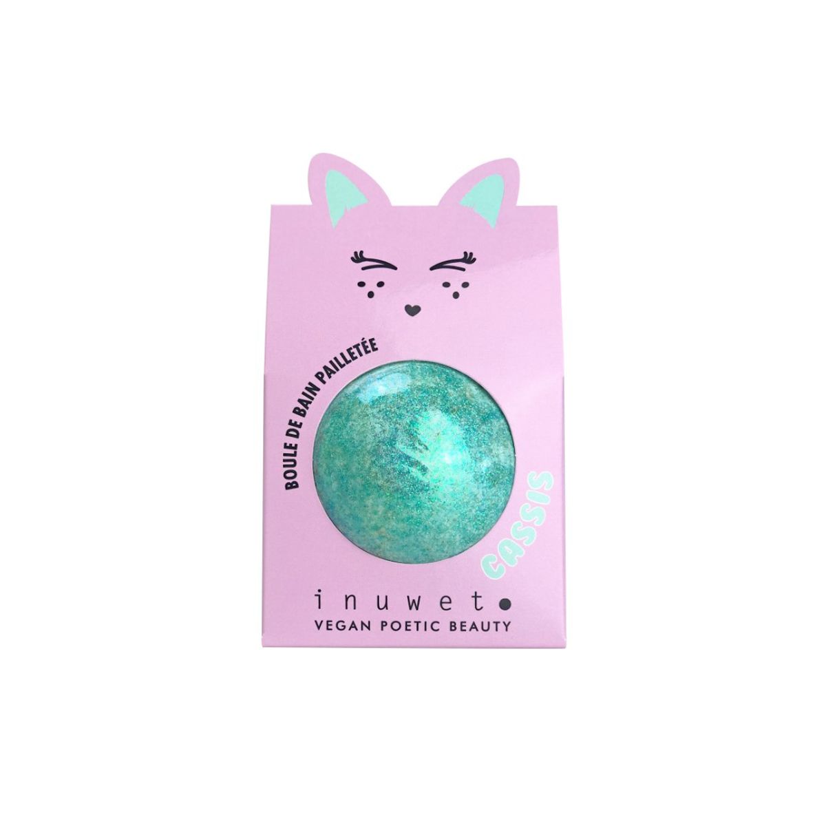 Boule de bain pailletée cassis Inuwet