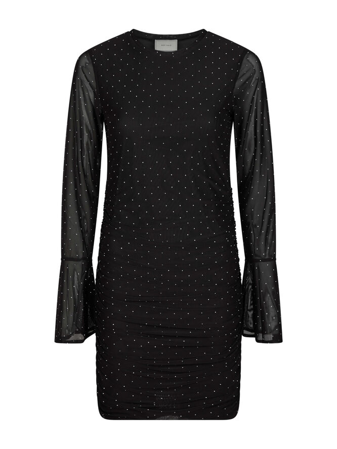 Neo Noir Shally Smoke Mesh Dress Black