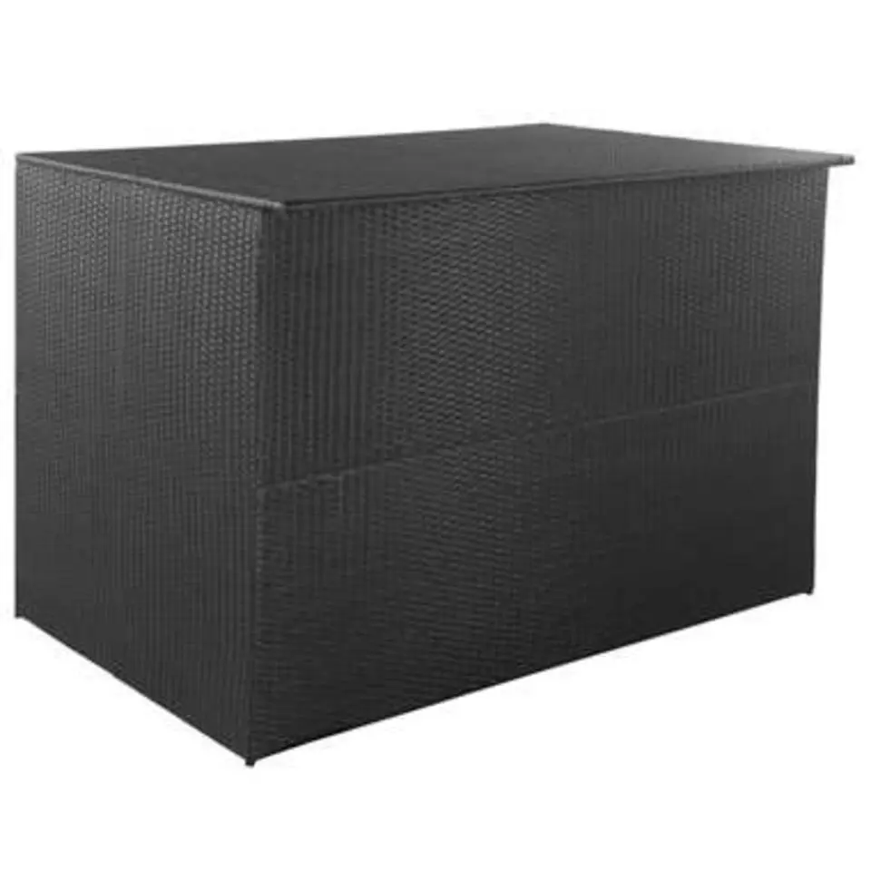 vidaXL - Opbergcontainer Voor Buiten - Zwart - Poly rattan