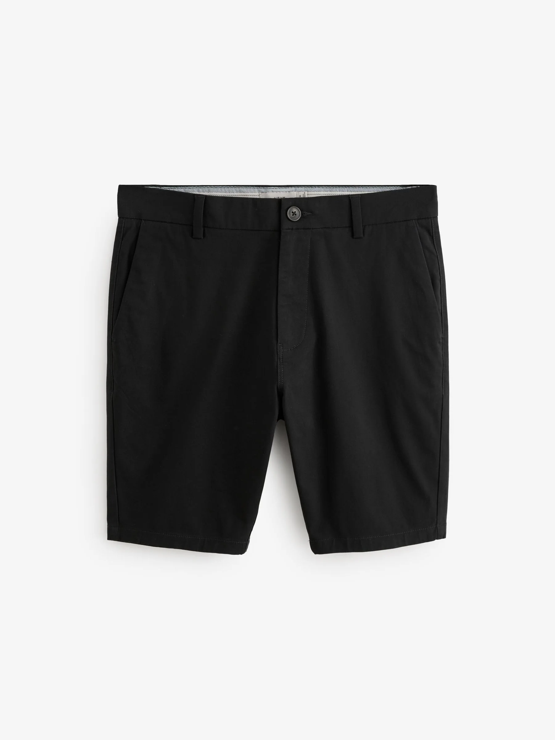 Zwart - Strakke Pasvorm - Chinoshort met stretch
