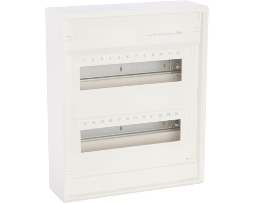 Hager VA24CN opbouwverdeelkast, 2-rijig, zonder deur, HxBxD 370x305x96,5 mm