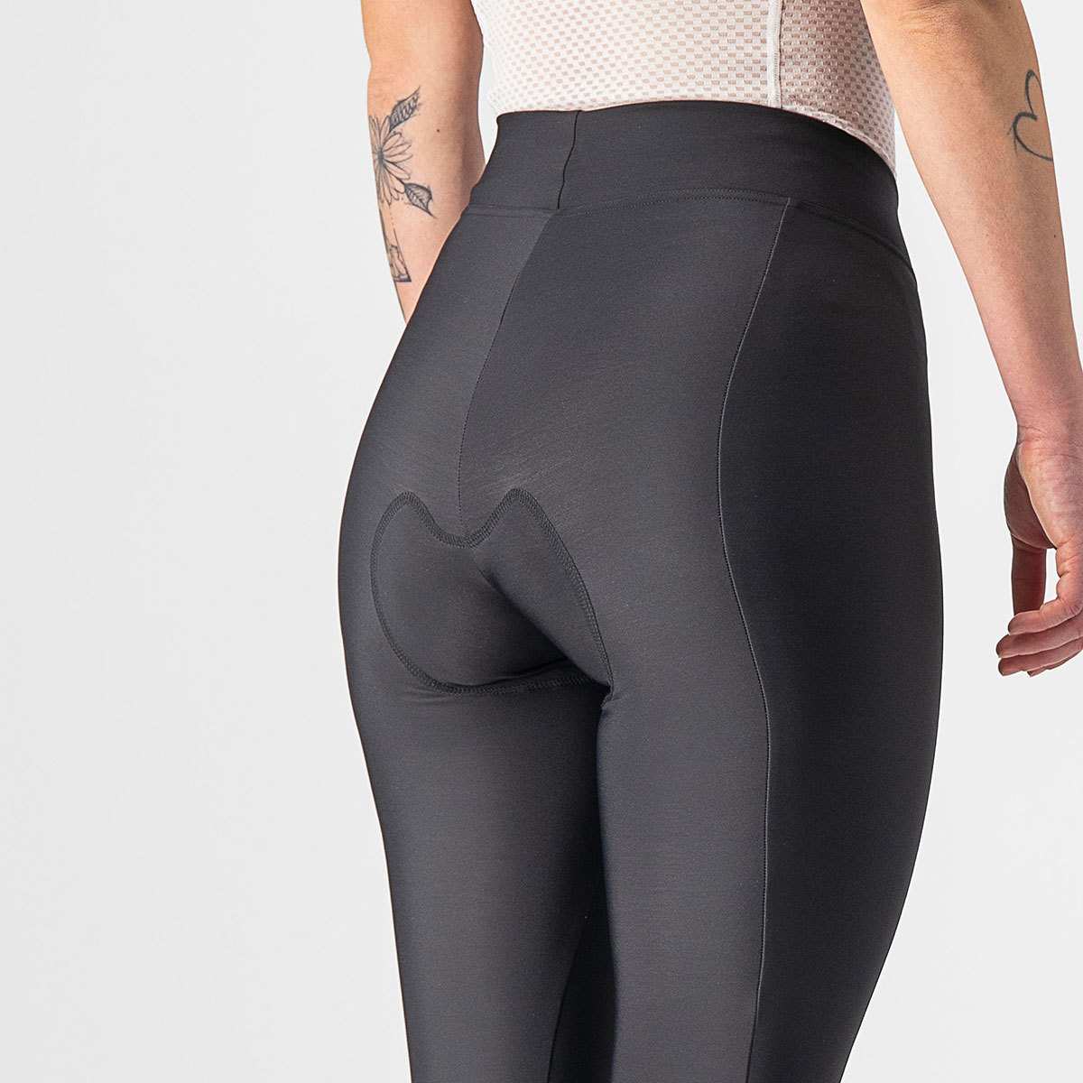 Castelli Velocissima Thermal Fietsbroek Lang Zonder Bretels Met Zeem Zwart Refl