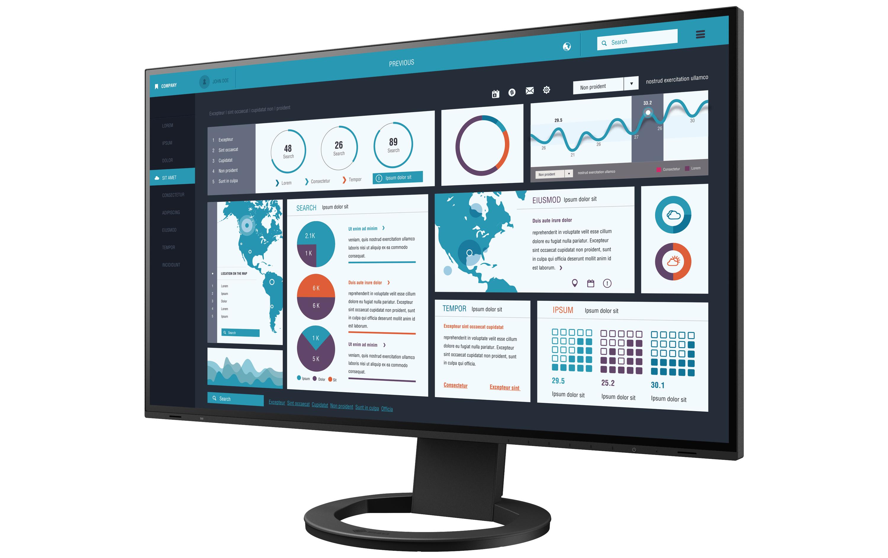 Monitor EV2795 Swiss Edition Schwarz<br>27-Zoll-Monitor mit WQHD-Resolution in edlem Schwarz mit IPS-Panel und vielen Anschlussmöglichkeiten