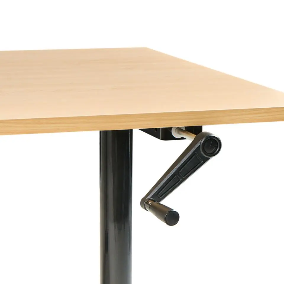 DESTINAS - Sta-bureau - Zwart/Lichtbruin - 160 x 72 cm - Vezelplaat