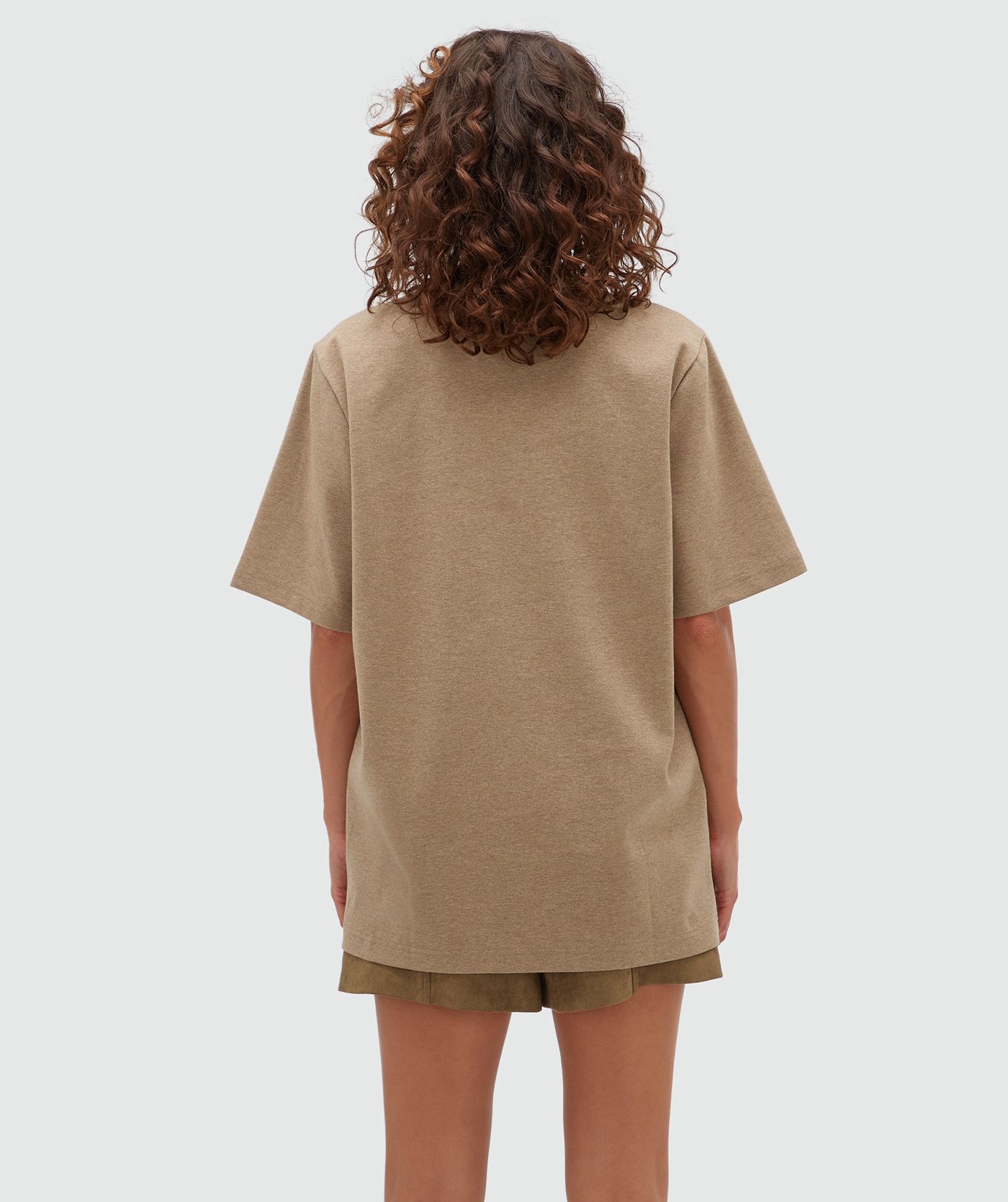 JV-PAXTON oversized T-shirt - khaki melange