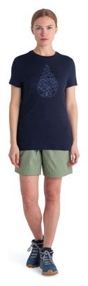 T-shirt Technique Femme Icebreaker Merinos 150 Tech Lite III Hike Path Noir