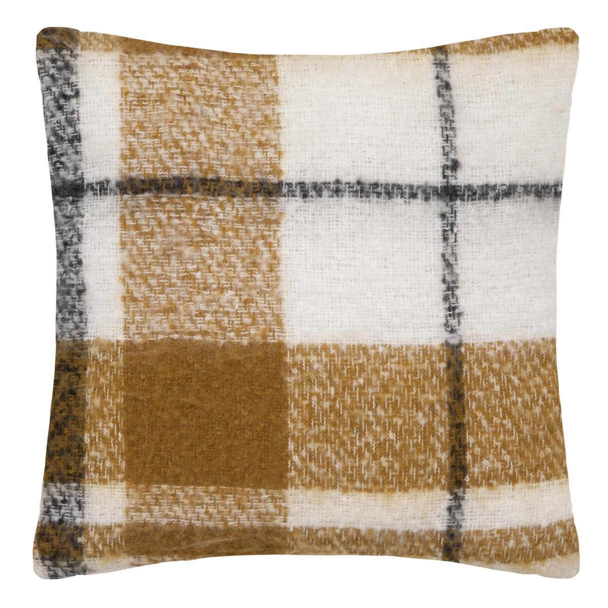 COUSSIN TARTAN OCRE 45X45CM