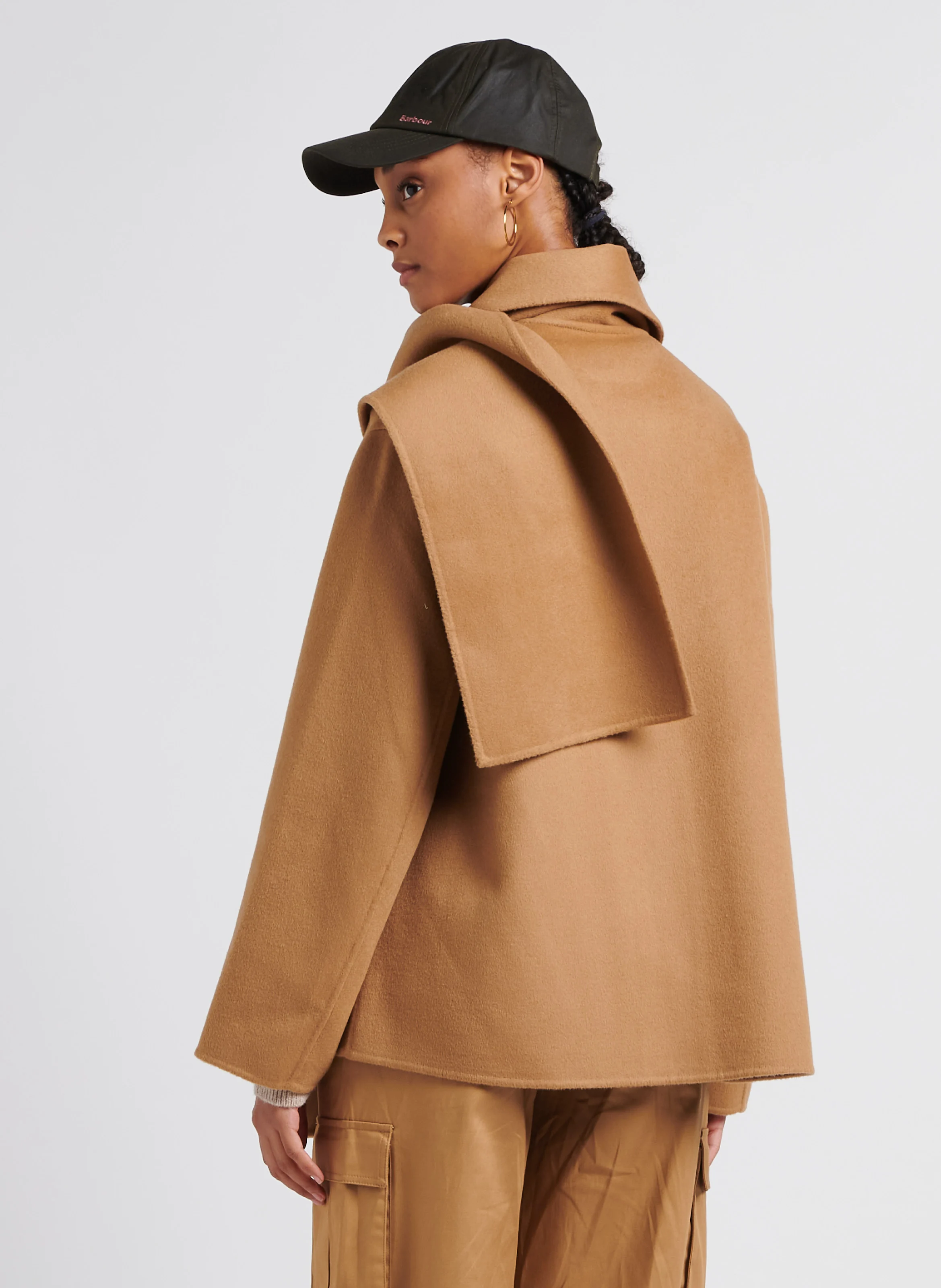 SACHA - Manteau col rond en laine mélangée| Multicolore