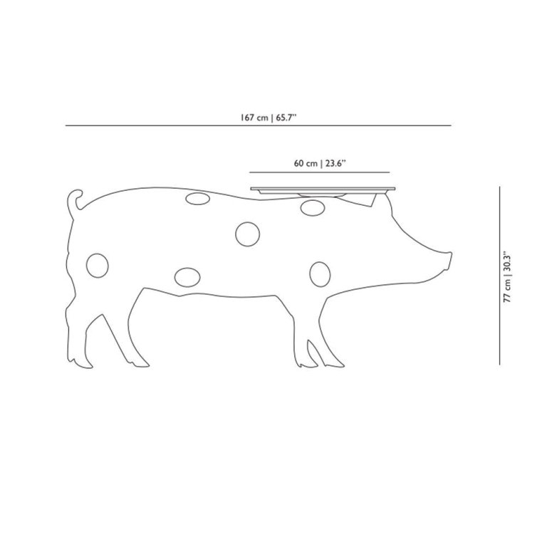 Moooi Pig bijzettafel 167x60 zwart