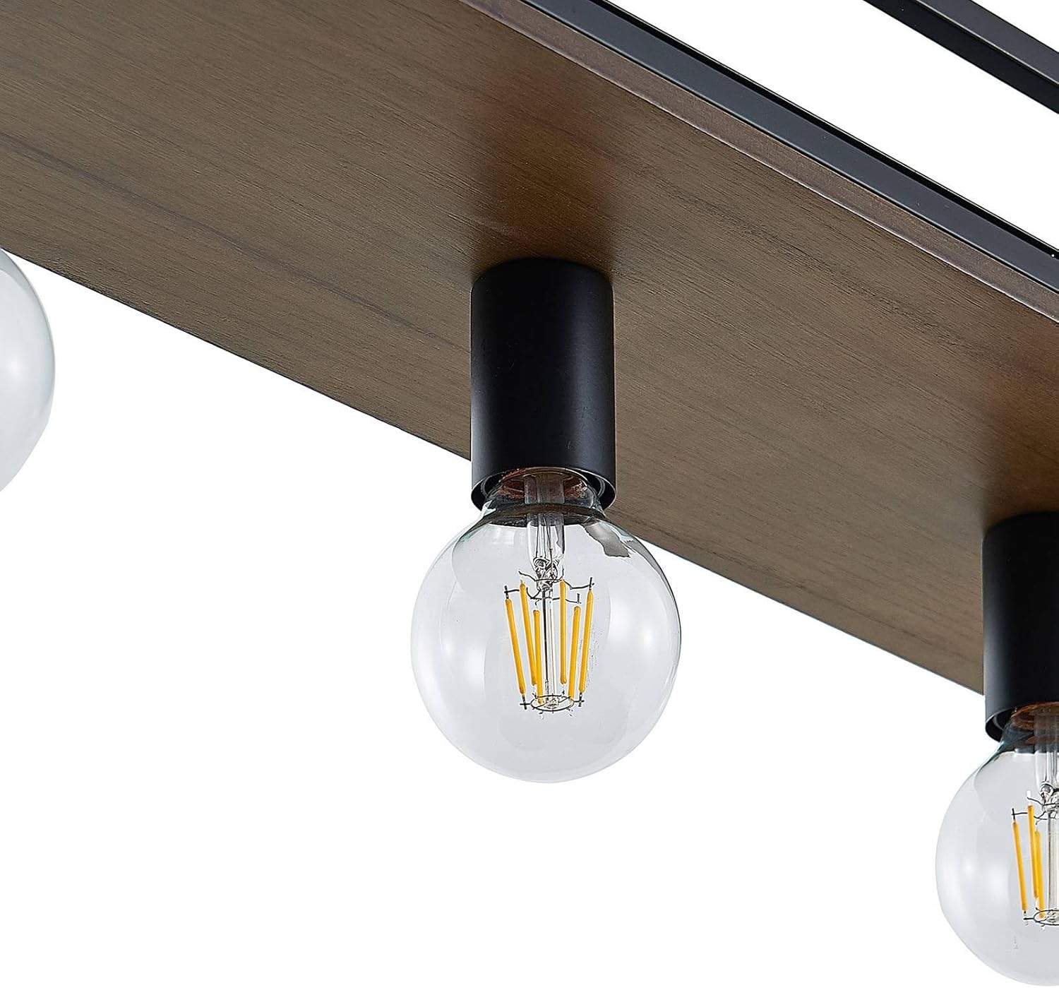 Lindby Pendelleuchte Kirista (Retro, Vintage Antik) in Schwarz aus Metall (4 flammig E27) - Deckenlampe Esstischlampe Hängelampe Hängeleuchte Wohnzimmerleuchte