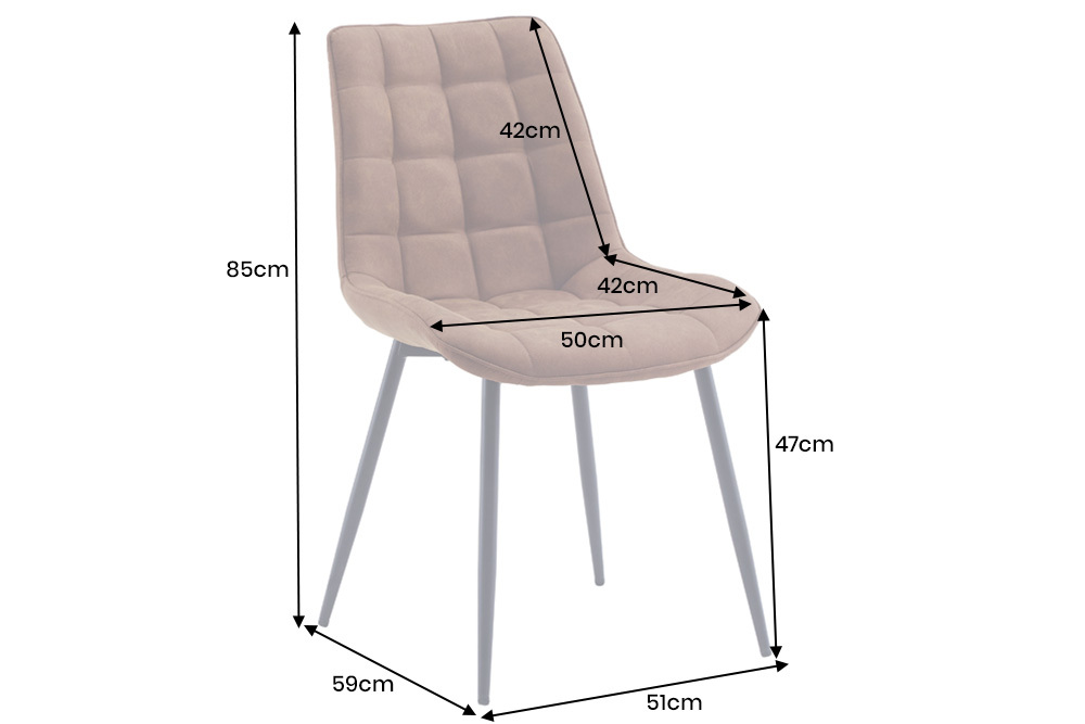 Design Stuhl ROADSTAR antik braun schwarze Metallbeine
