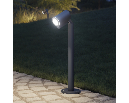 Steinel LED-padverlichting 7,86W 512 lm 3000K warm wit H 572 mm 2,5 m netsnoer schemersensor Spot Way N antraciet