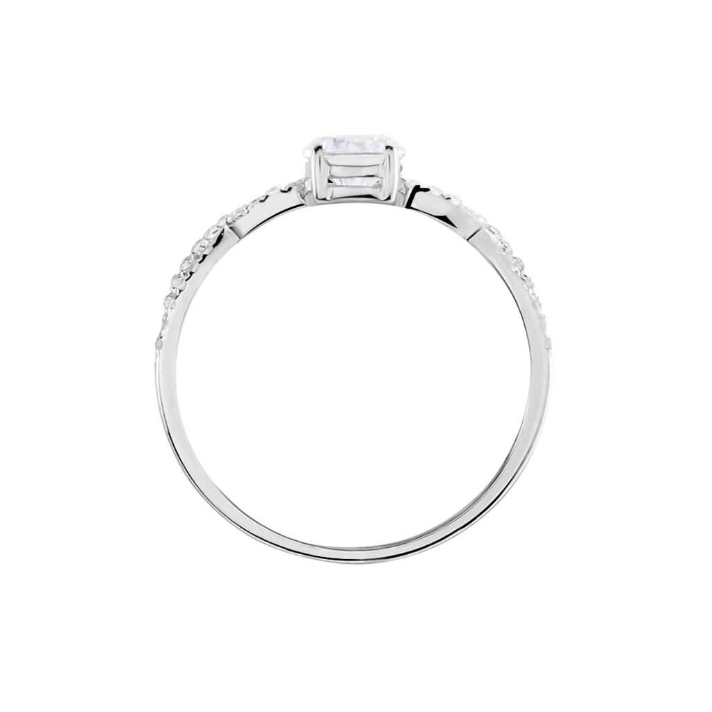 Solitaire Or Blanc Sevastiane Oxyde De Zirconium