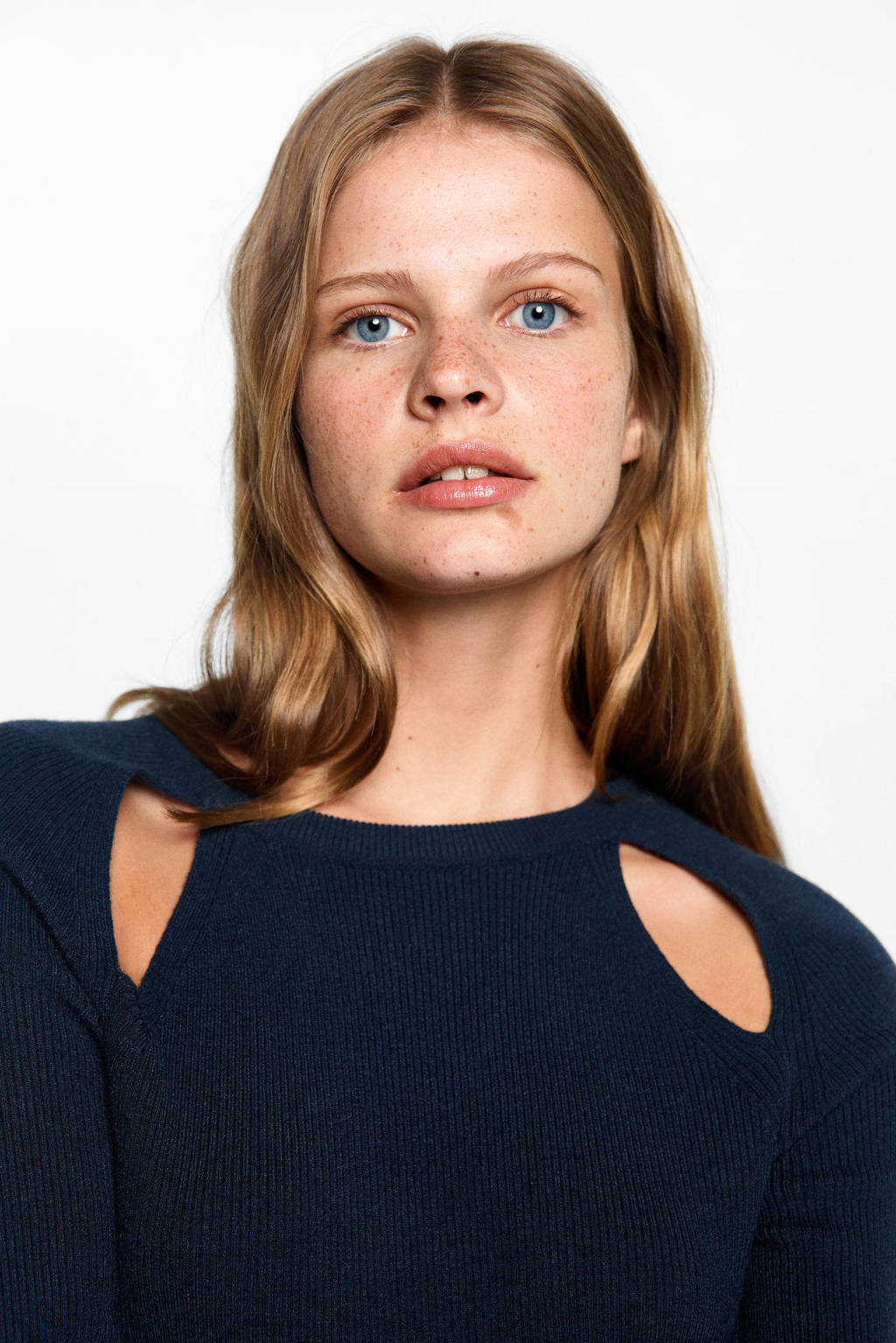 MANGO TEEN gebreide trui donkerblauw