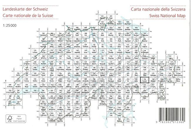 BUNDESAMT - 1236 SAVOGNIN ECHELLE 1 25 000