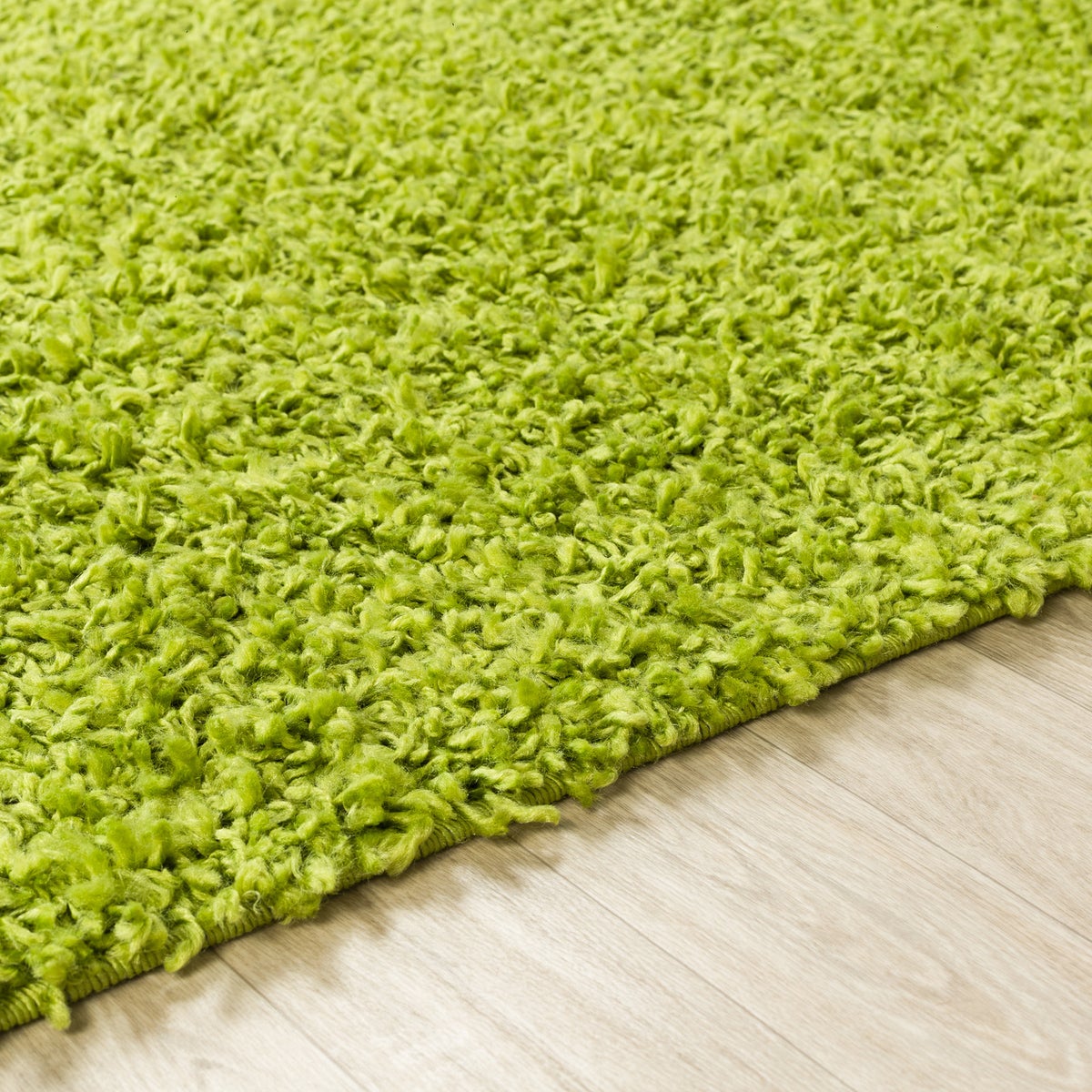 Modern hoogpolig shaggy vloerkleed voor in de hal, groen, 80x220 cm, LILLY