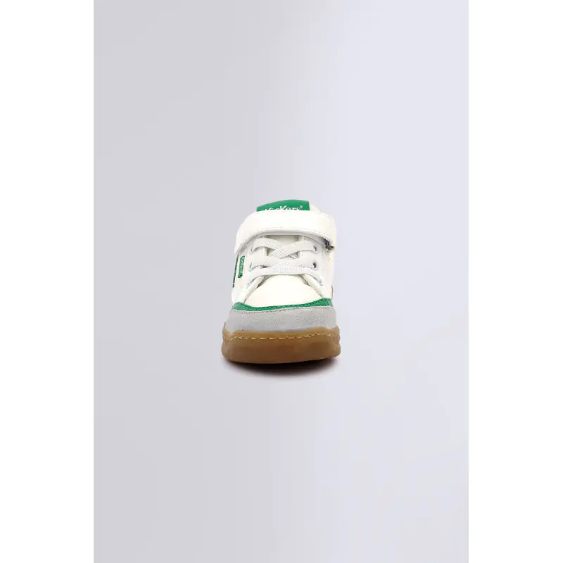 KOUIC BLANC GRIS VERT BASKETS BASSES Synthétique Garçon
