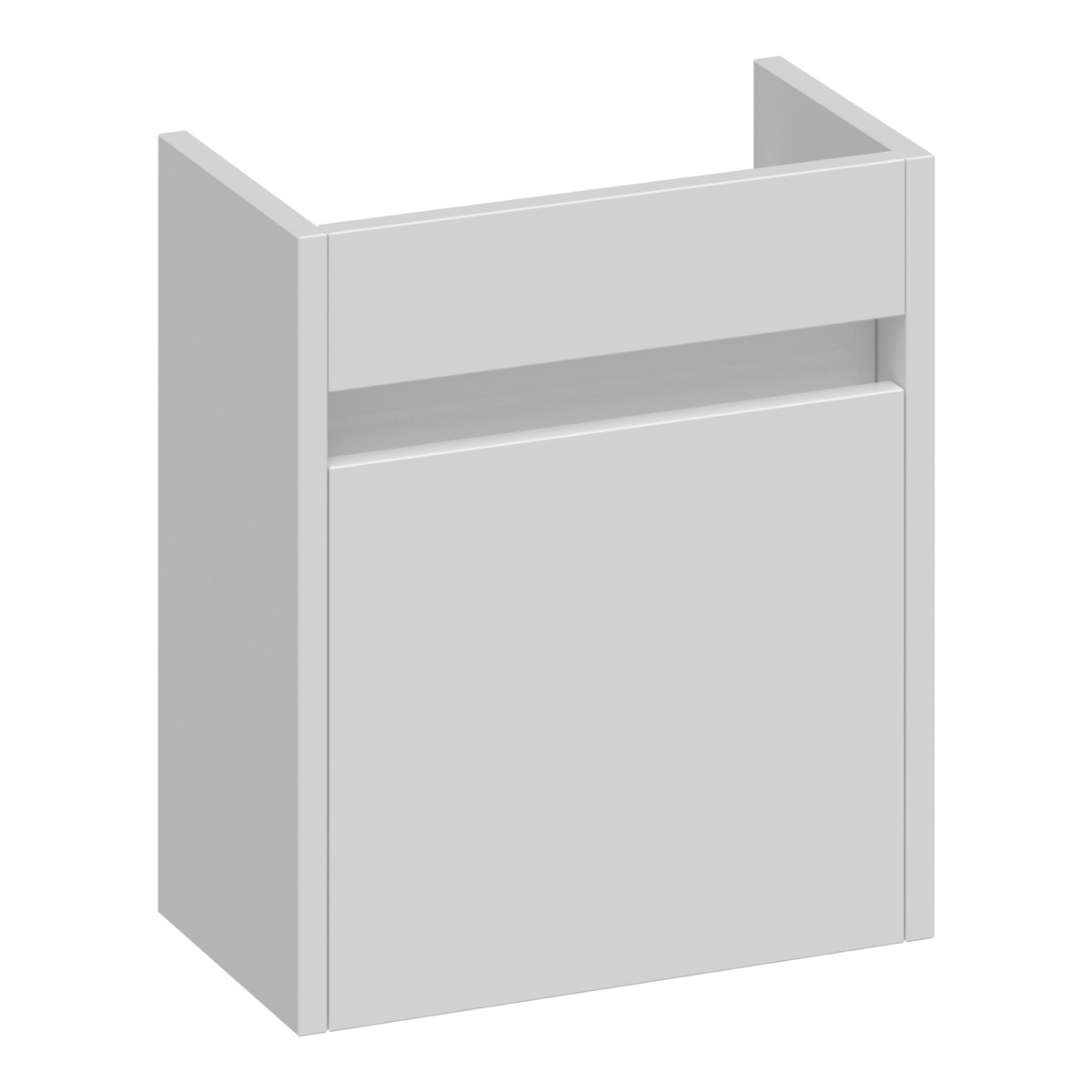 Brauer Adore fonteinkast 40cm met 1 deur rechtsdraaiend wit glans
