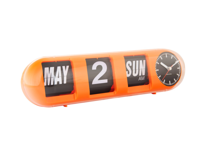 Wall Clock Tube Flip KA6032GR Jungle green