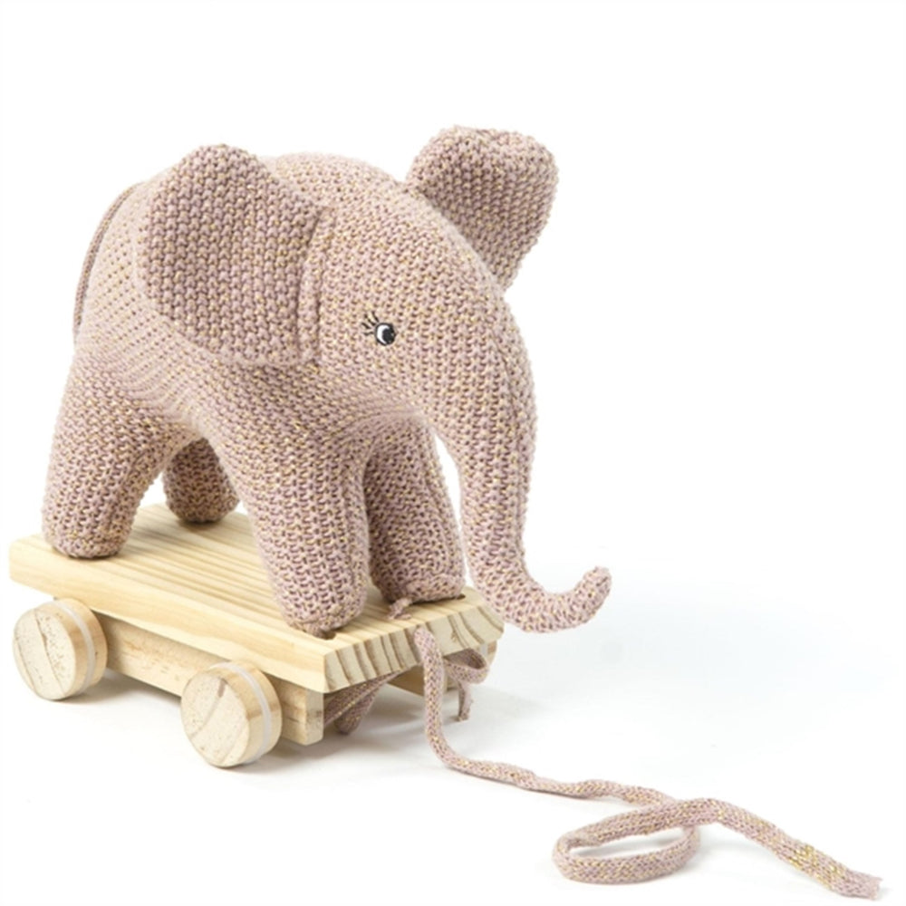 Strikket Trækdyr Elephant Cold Rose/Gold