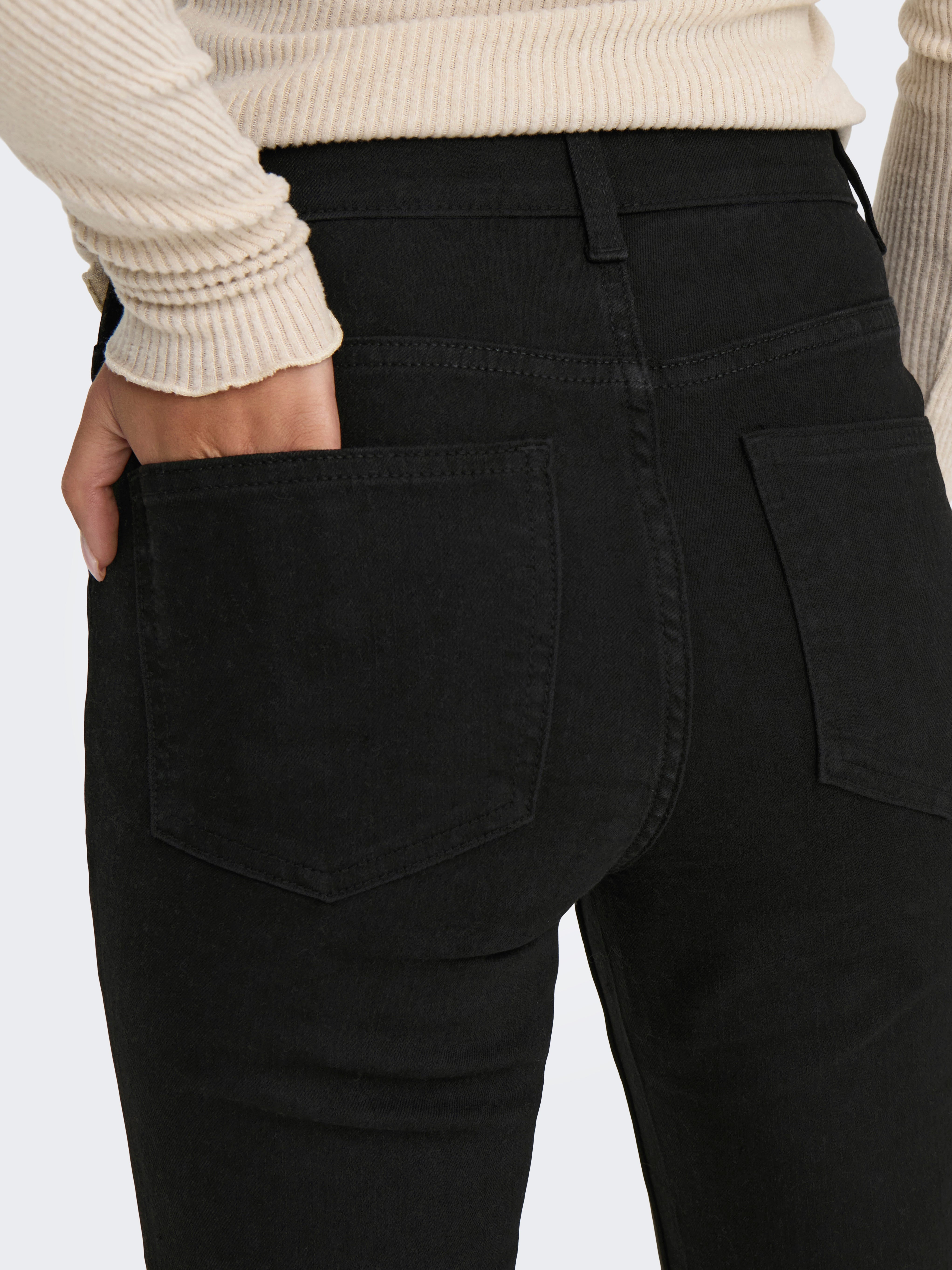 JDYMOON Hohe Taille Skinny Fit Jeans Black Denim