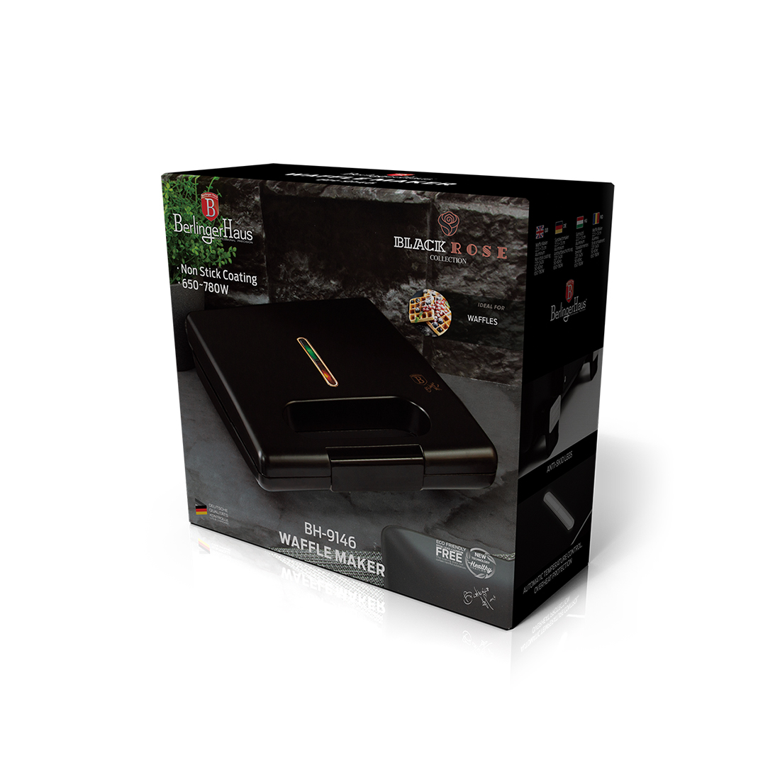 Berlinger Haus Waffeleisen Black Rose Collection