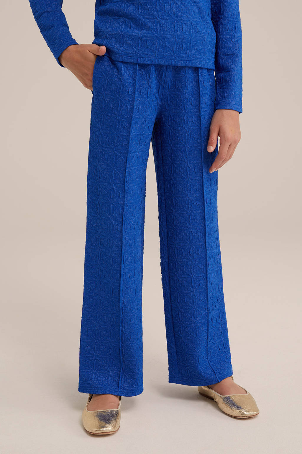 WE Fashion broek kobalt blauw
