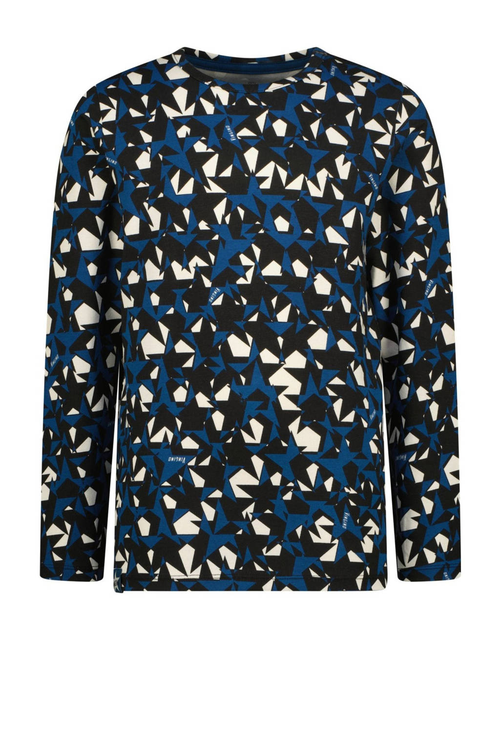 Vingino pyjama Warz met all over print zwart/blauw