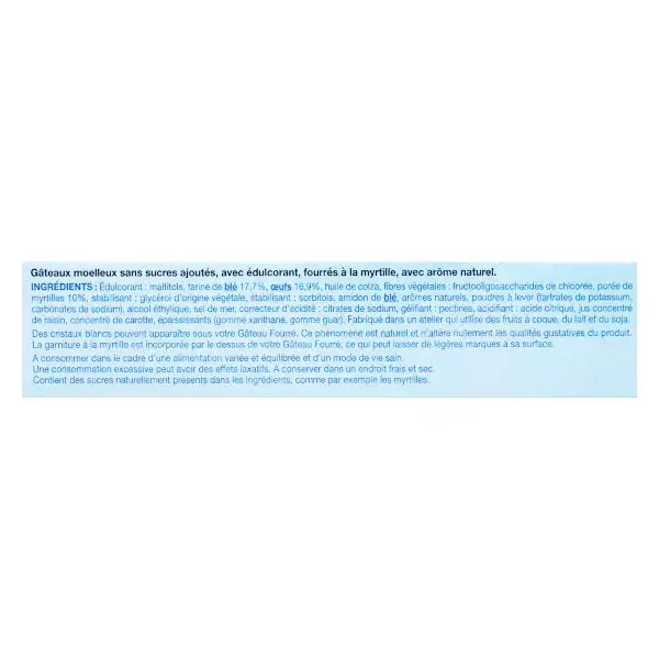 Gerblé sans Sucres Ajoutés Gâteau Fourré Myrtille 150g