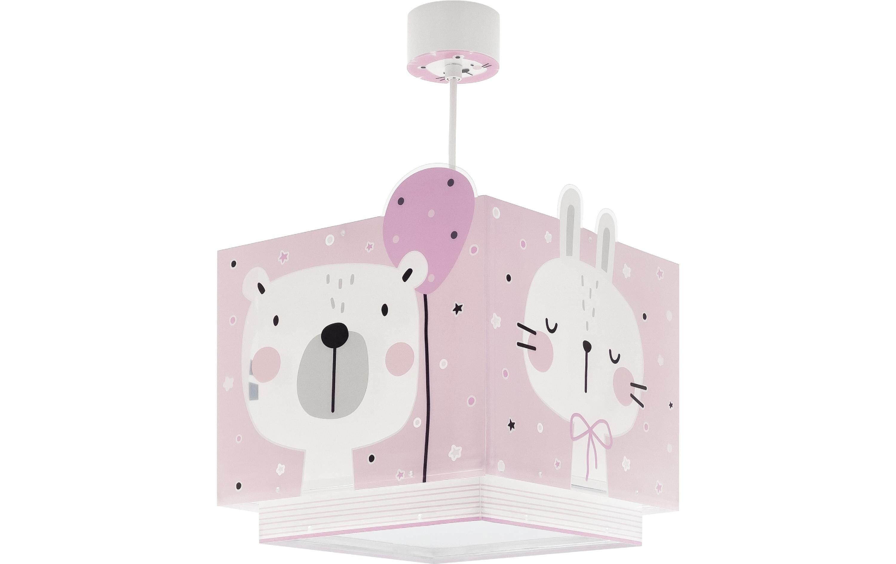 Hängelampe Baby Jungle PinkPendelleuchte mit Doppelschirm für Kinder