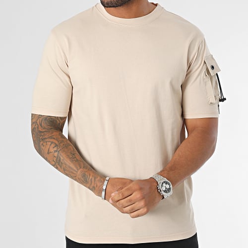 Tee Shirt A Poche Beige