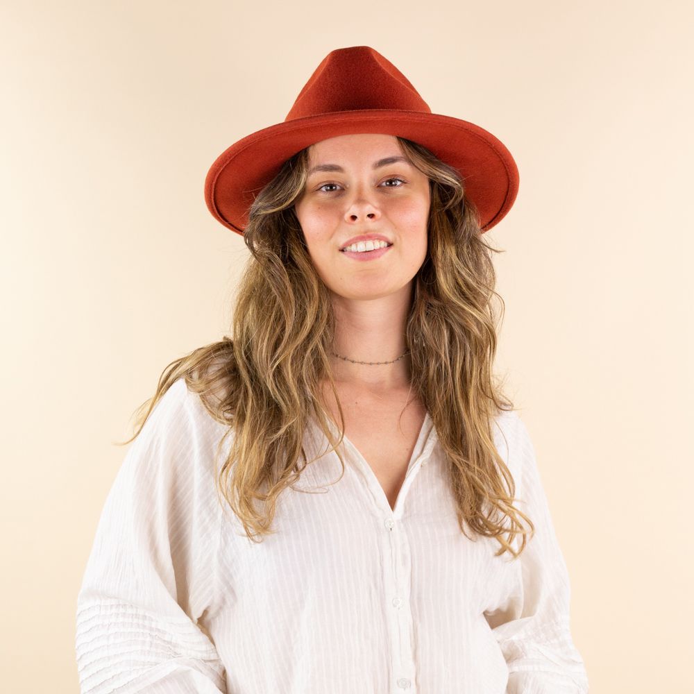 Moonrise hoed fedora Luna - rust