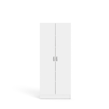 Kledingkast 2-deurs Fabian wit hout 170 x 70 x 35 cm
