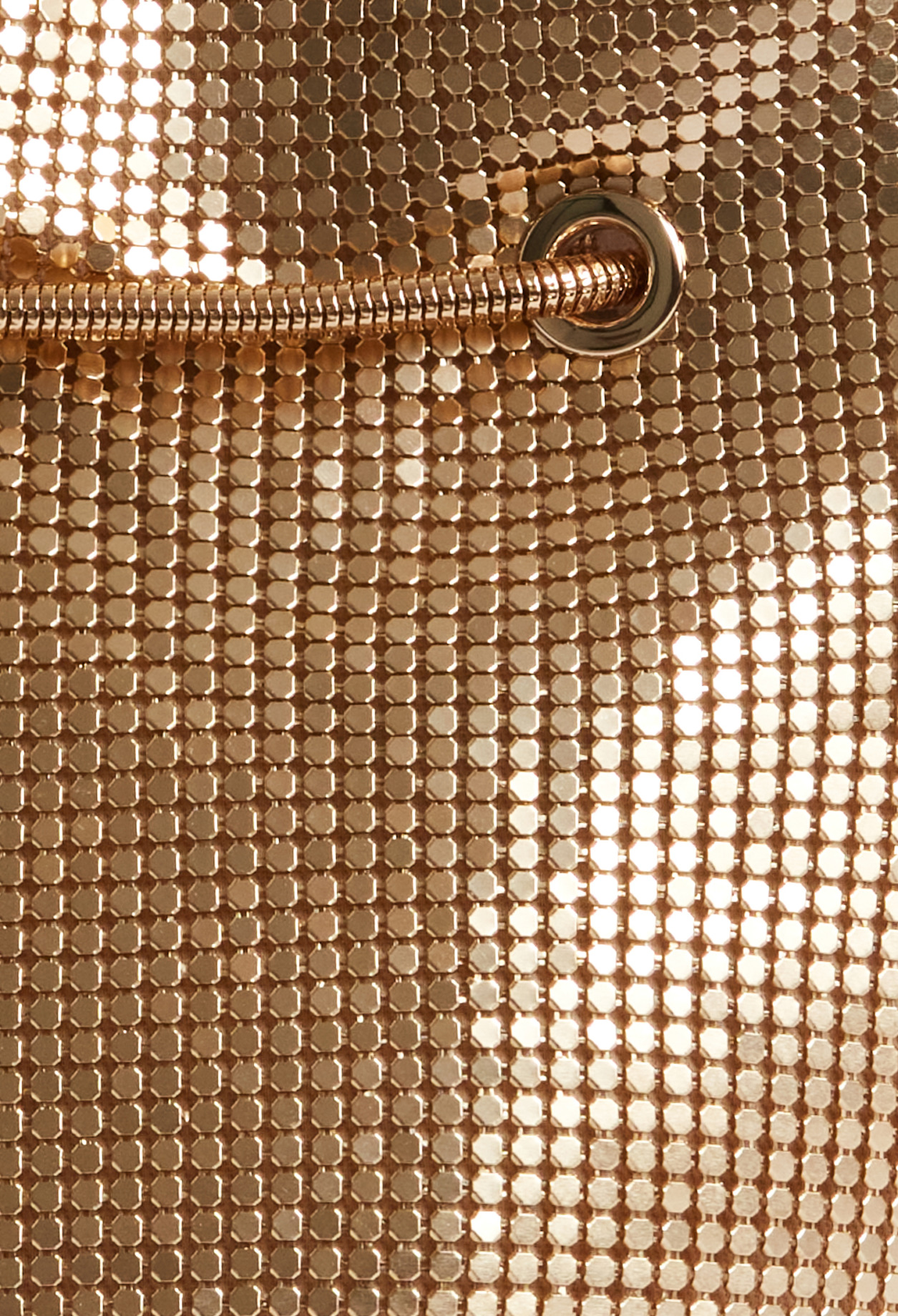 Sac cotte de maille doree