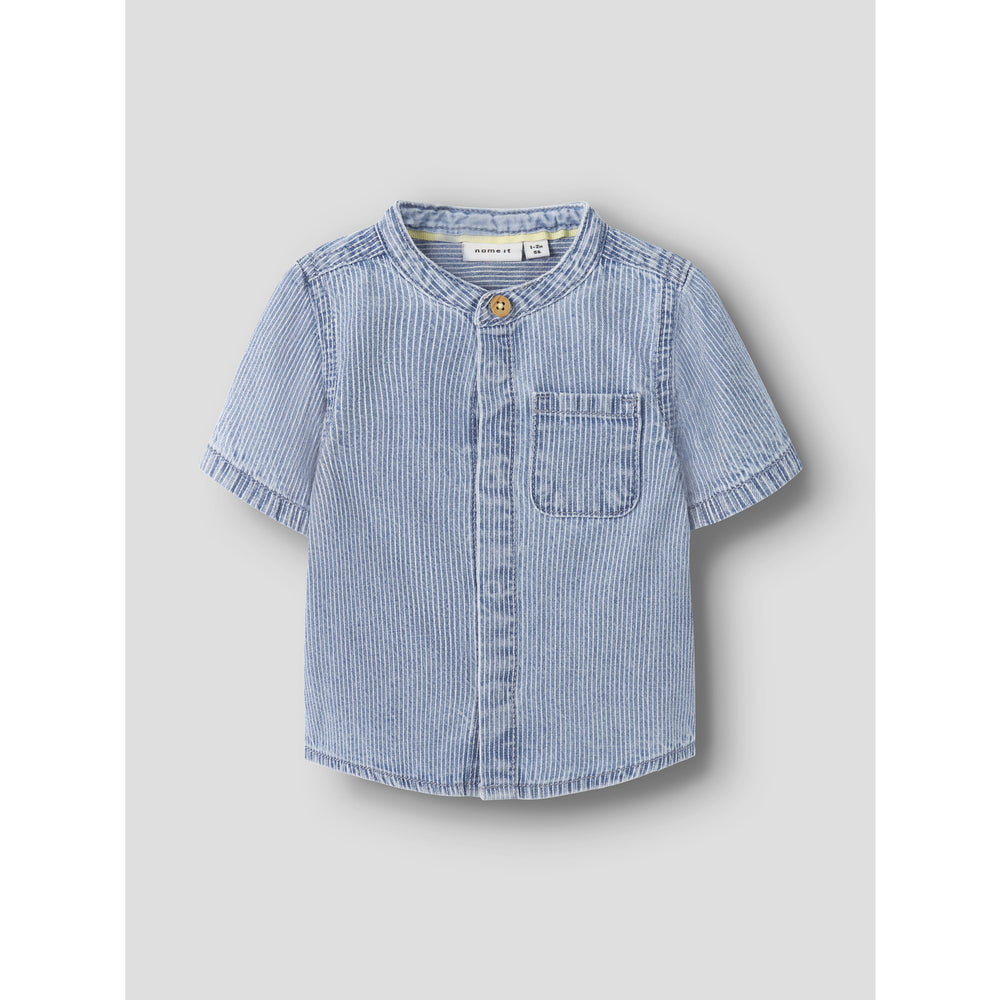 Køb Name It Light Blue Denim Nbmleo Stripe Dnm Ss Skjorte 1910-Ip H