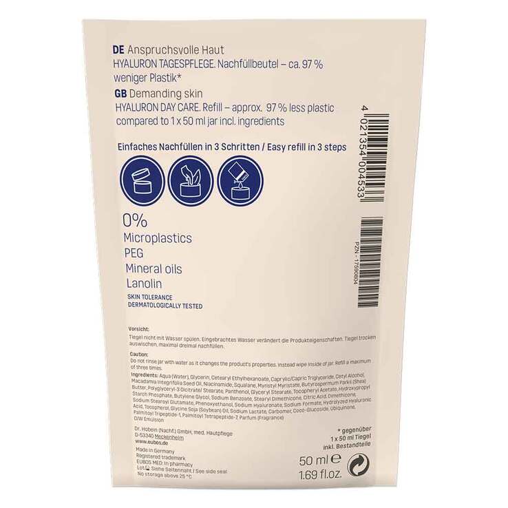 Eubos Anti-Age Hyaluron Repair Filler Day Nf.Beutel , 50 ml