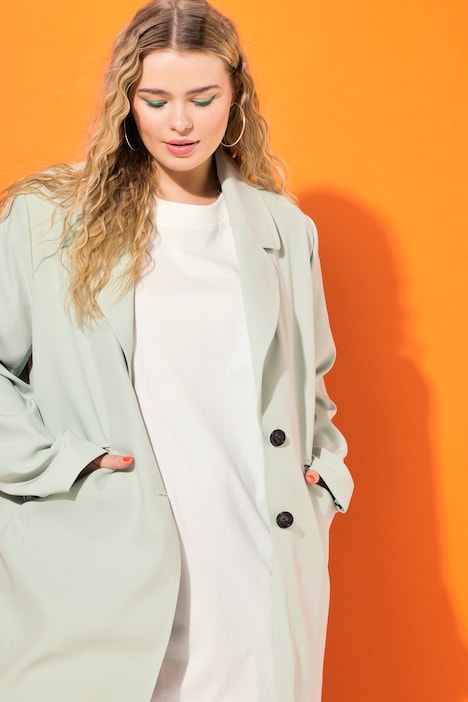 Longblazer, Oversize Loose Shape, feine Struktur