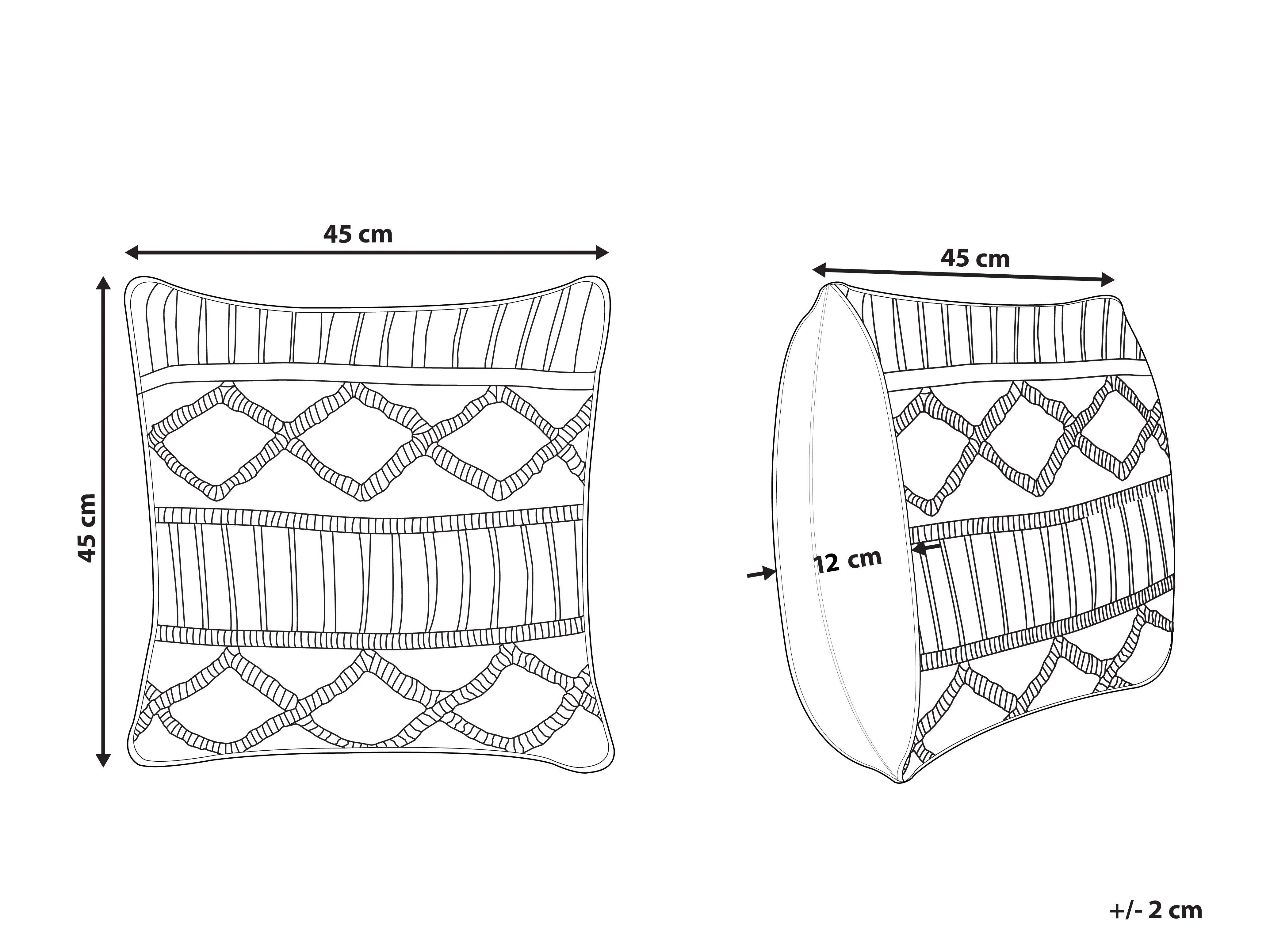 Sierkussen KARATAS Katoen 45 x 45 cm Blauw effen