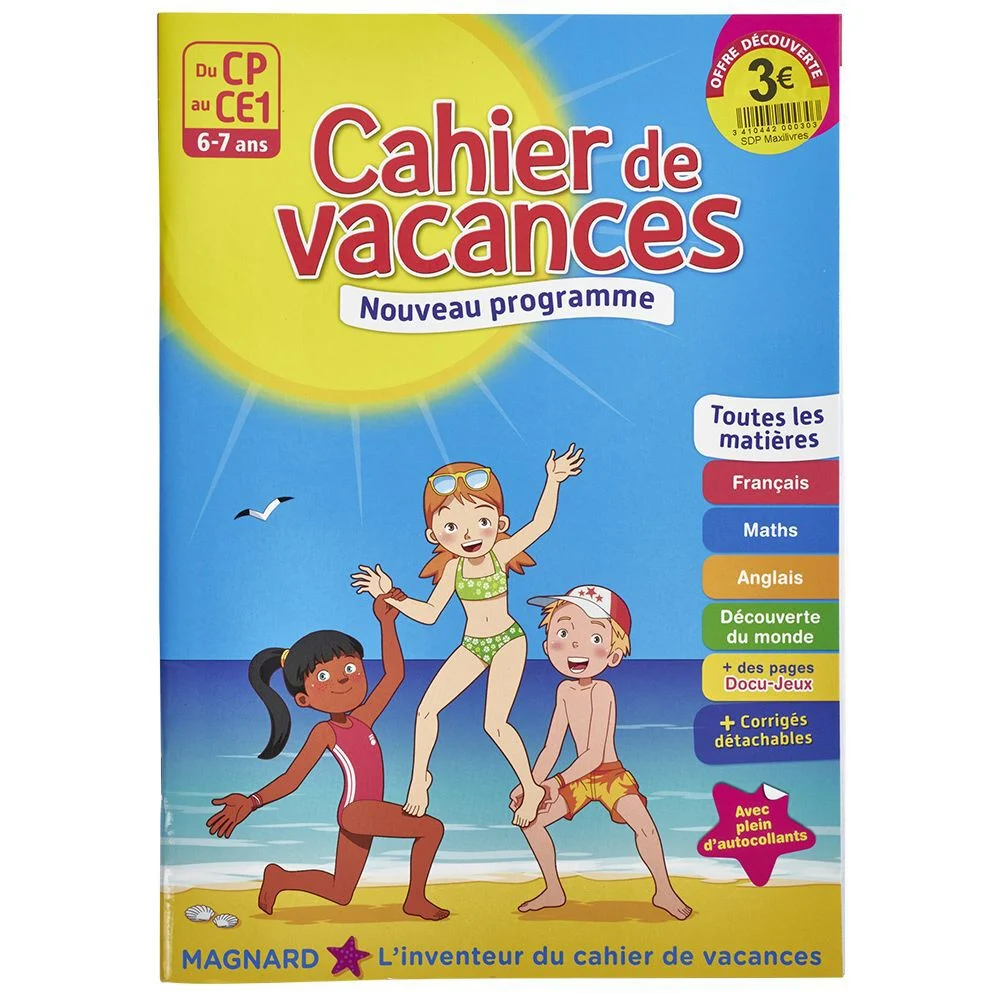 Cahier de vacances enfant