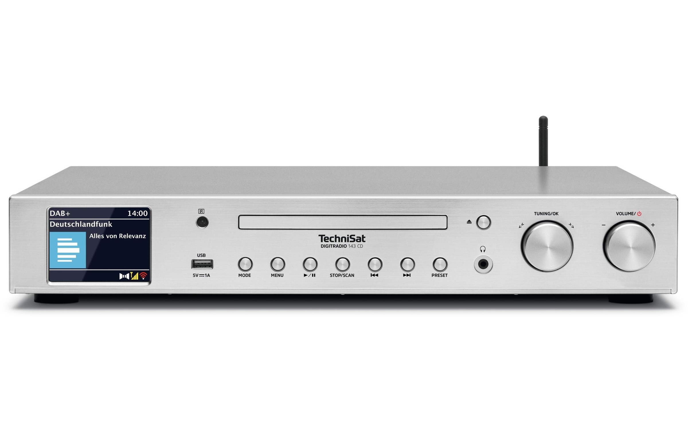 TechniSat Digitalradio (DAB+) »DigitRadio 143 CD V3« ( Digitalradio (DAB+) | FM-Tuner | Internetradio )