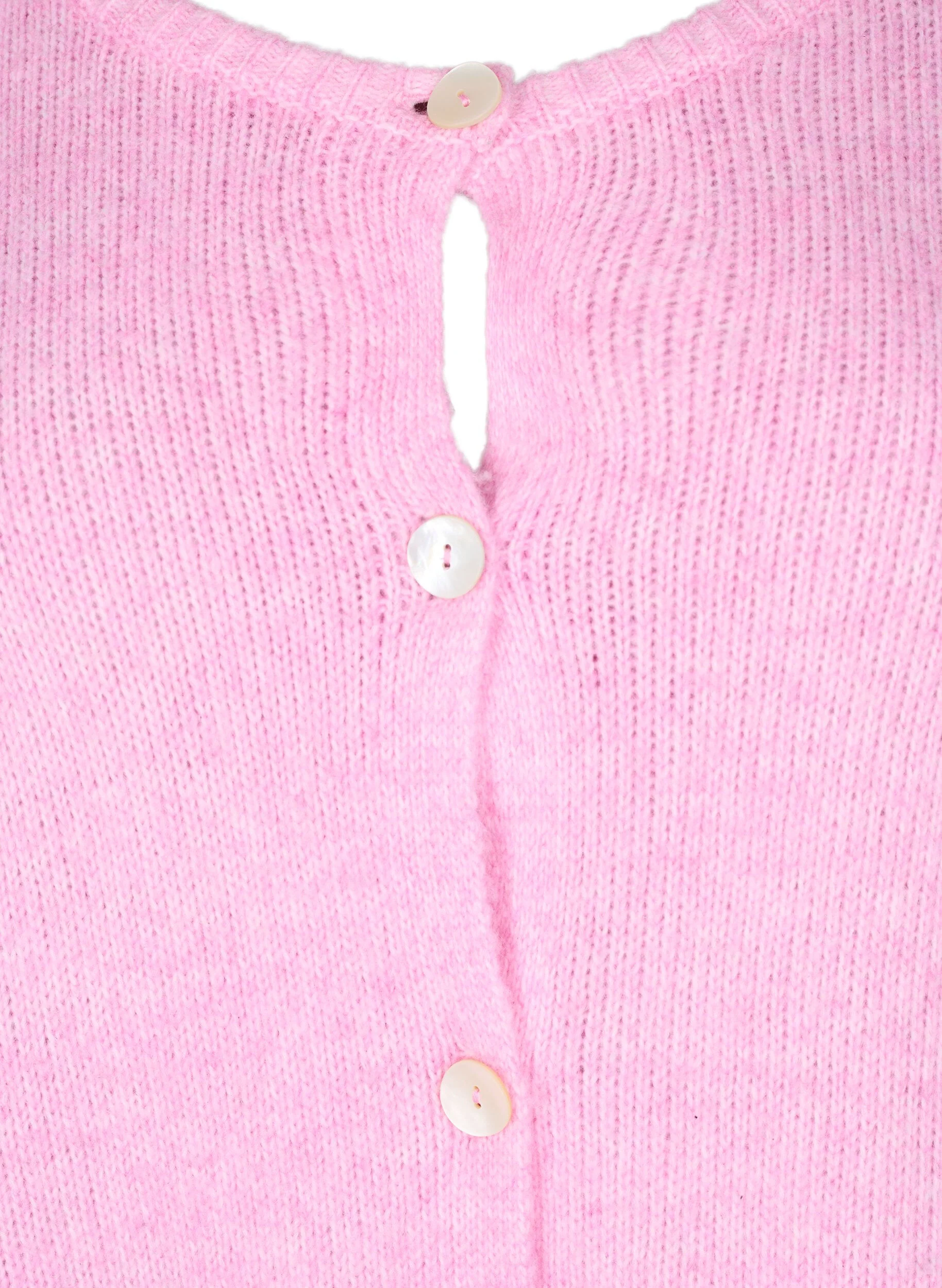 Strikcardigan med uld og knapper
