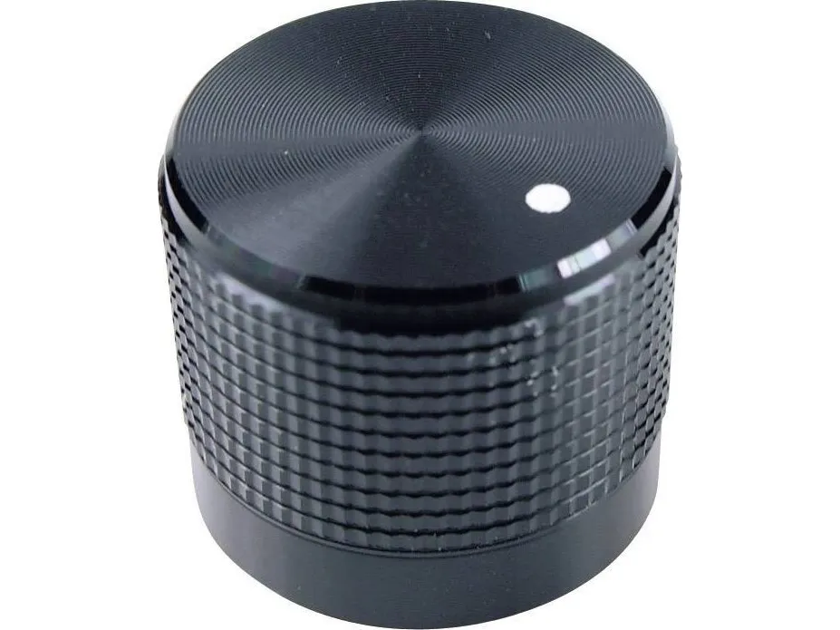 Cliff FC7225 FC7225 Drejeknap med punkt Sort (Ø x H) 20 mm x 17 mm 1 stk