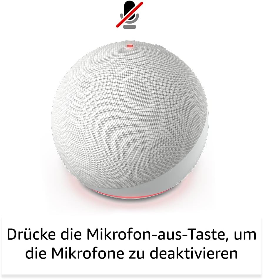 Echo Dot 5. Gen. Smart Speaker Lautsprecher mit WLAN / Bluetooth und Sprachsteuerung via Amazon Alexa (B09B94956P) - Weiss