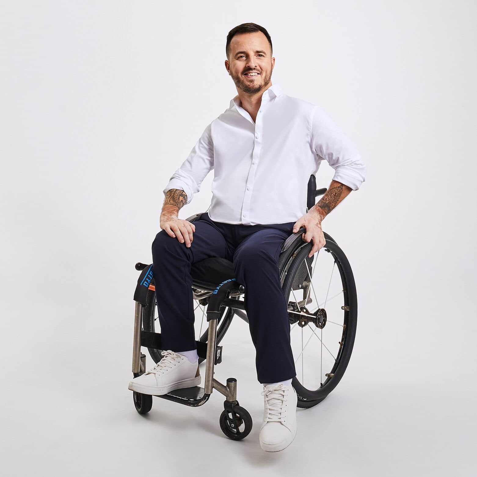 Pantalon urbain pour personne à mobilité réduite Bleu moyen