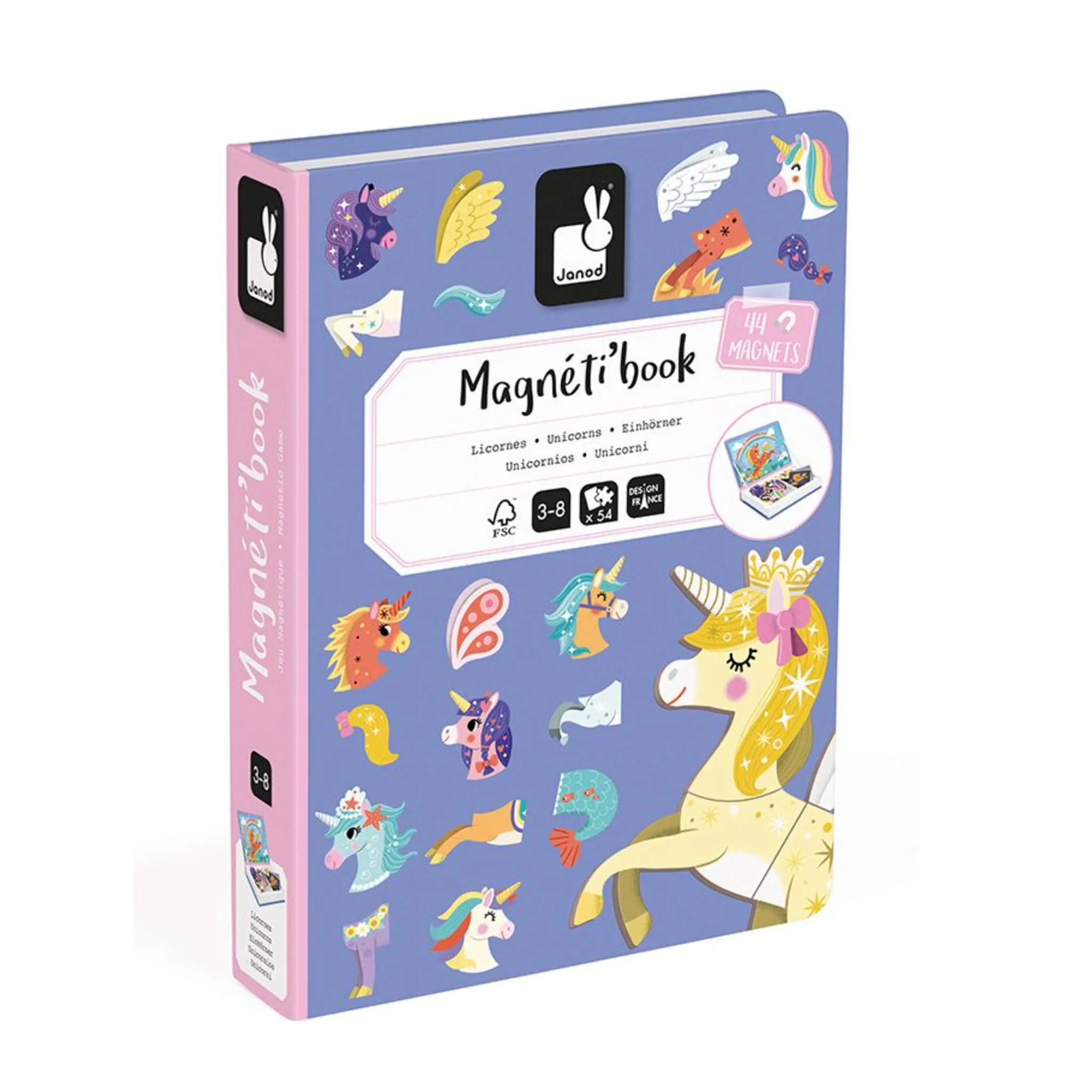 Janod Livre Magnétique Licornes