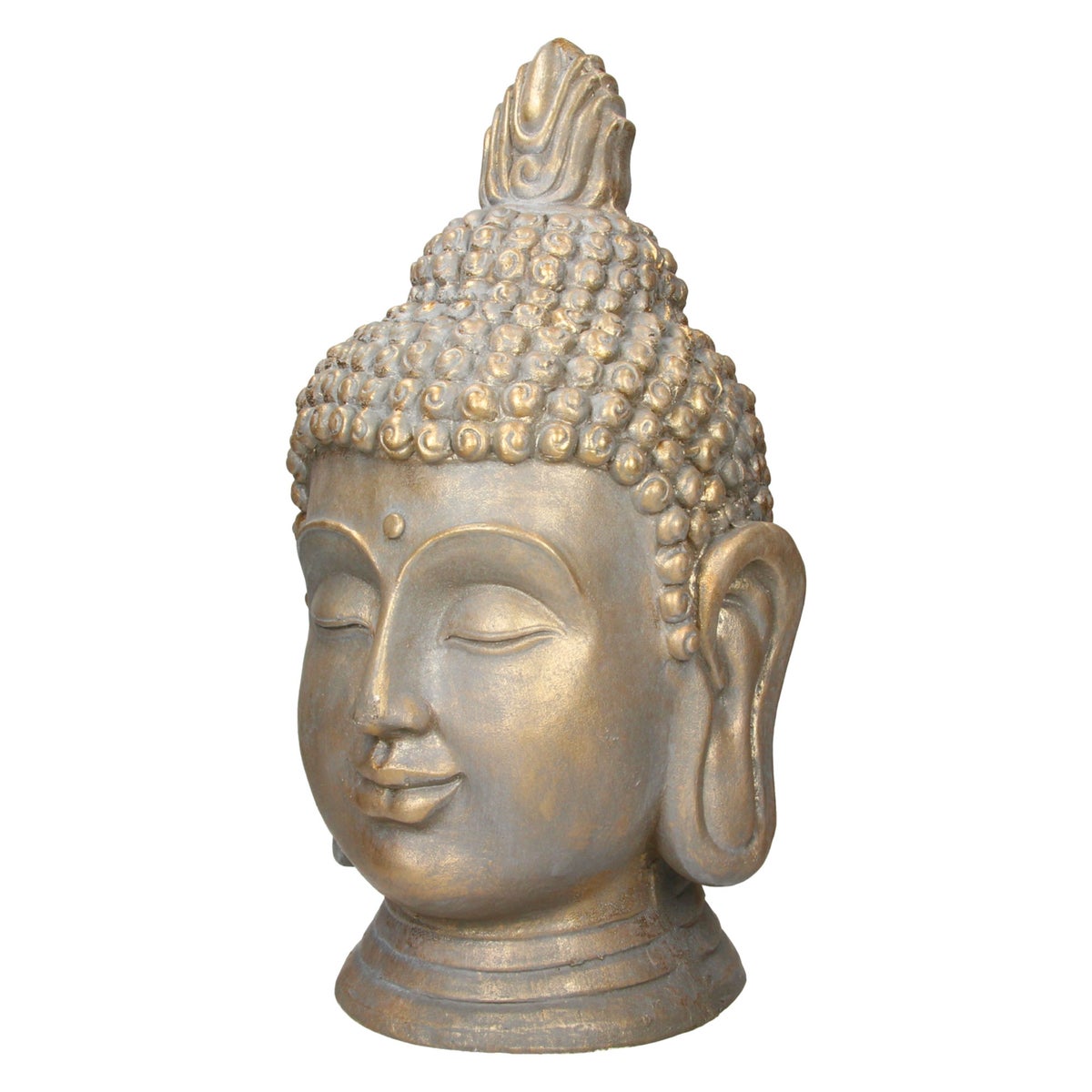 ECD Germany Boeddhabeeld 74,5 cm, gemaakt van polyresin, bronslook, voor yoga, Feng Shui of meditatieruimte, huis, appartement & tuin, binnen/buiten, decoratie, decoratief beeldhouwwerk, tuinbeeld